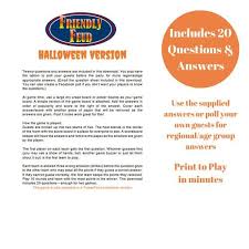 With 6 game modes to choose from, there's something there for everyone! Halloween Friendly Feud 20 Questions And Answers Printable Game Halloween Party Game I Family Feud Game Family Feud Game Questions This Or That Questions