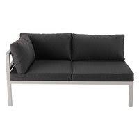 2 Sitzer Gartenpolsterbank Aus Aluminium Mit Armlehne Rechts Anthrazit Bergame Maisons Du Monde Aluminium Polster Bank