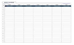 Printable Weekly Calendar With Time Slots Printable Weekly Calendar With 15 Minute Time Slo Weekly Calendar Template Weekly Calendar Printable Weekly Calendar