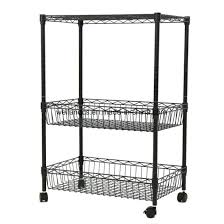 Plenty of metal kitchen cart to choose from. 3 Layer Rolling Kitchen Trolley Cart Metal Wire Shelf Adjustable W Baskets Rack China Kitchen Trolley Metal Kitchen Cart Made In China Com
