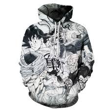 She wears an orange vest with golden yellow upper linings with a lavender hoodie and a white short sleeve undershirt, pale blue denim long skirt. Dragon Ball Manga Homage Hoodie Roupas Dragon Ball Compras