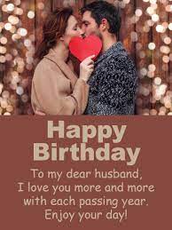 Love You More Each Year Happy Birthday Wish Card For Husband Birthday Greeting Cards By Davia Happy Birthday Wishes Quotes Happy Birthday Love Quotes Happy Birthday Husband Quotes Wish your husband for his birthday in a romantic way. happy birthday wishes quotes