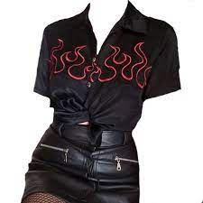 Black Red Outfit Polyvore Moodboard Filler Red And Black Outfits Aesthetic Clothes Red Outfit