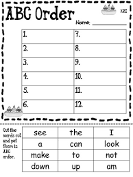 Arrange the given words in the alphabetical order and pick the one that comes in the middle. Browse Resources Abc Order Worksheet Abc Order Kindergarten Worksheets