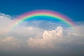 青空と白い雲の虹のcloudscape | プレミアム写真