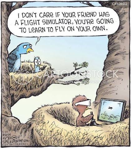 Learning To Fly Cartoons and Comics - funny pictures from CartoonStock