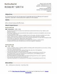 For a fresher, we would recommend a resume to a maximum of 1 page displaying all the important skill set & capabilities as per the job requirements. Horticulturist Resume Samples Qwikresume