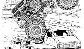 Monster jam coloring pages of grave digger. Monster Truck 141320 Transportation Printable Coloring Pages