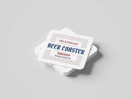 Free Beer Coaster Mockup On Behance Beer Coasters Free Mockup Free Beer