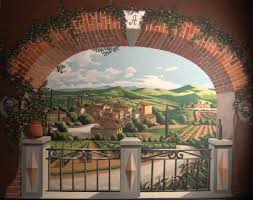 Autumn vineyard i by art fronckowiak. Tuscan Murals And Design Mural Mural Wallpaper Mural Art