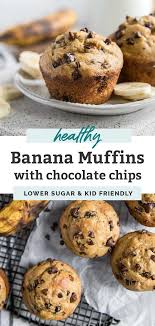Yogurt Banana Chocolate Chip Muffins Fit Mitten Kitchen Recipe Banana Chocolate Chip Muffins Banana Chocolate Chip Chocolate Chip Muffins