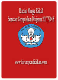 Rincian Minggu Efektif Semester Genap Tahun Pelajaran 2017 2018 Www Forumpendidikan Com