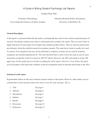 For present purposes, an each author prepared an informal discussion paper for the workshop and participated in drafting one or the author spent periods of three months in each of the schemes, where research involved. Pdf A Guide To Writing Student Psychology Lab Reports