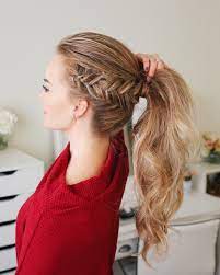 Dutch Fishtail Ponytail Tag A Bestie That Would Love This Look Hair Tutorial Link In My Bio Http Lik Ponytail Hairstyles Long Hair Styles Hair Styles