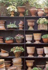 A J Barnes Potting Shed Inspiration Aging Terra Cotta Pots Terracotta Pots Garden Urns