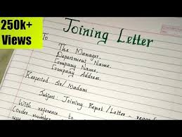 Date on which letter is written Joining Letter Format Sample Learn How To Write A Joining Letter