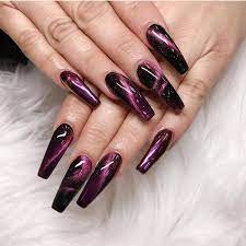 Cat eye platter #nail #nails #nailart #nailpolish #naildesign #manicure #nailstagram #nailsalon… 57 Decorated Nails Very Easy For You To Do See All 2019 Page 53 Of 57 Nail Designs Manicure Blog Purple Nail Art Purple Nail Art Designs Purple Nails