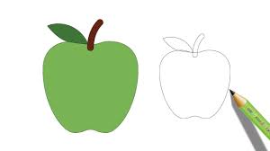 How to draw an apple. How To Draw A Green Apple Easy Drawing Coloring Youtube