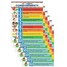 Carson Dellosa Ten Commandments Chart 6ct