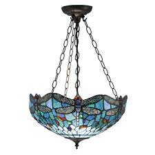 Maybe you would like to learn more about one of these? Inverted Tiffany Ceiling Light With Blue Dragonfly Pattern Glass Shade