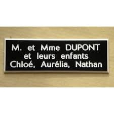 Etiquette boîte à lettres 10 cm x 2,5 cm. Plaque Etiquette Boite Aux Lettres Estgravure Fr