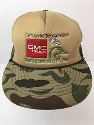 Vintage Ducks Unlimited Camo Hat Cap Gm Truck Partners In Conservation Nwot Ducksunlimited Baseballcap Ducks Unlimited Hats Camo Hats Hats