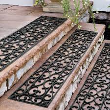 Rubber Scroll Stair Tread Set Of 4 Stair Treads Outdoor Steps Outdoor Stairs