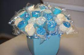 Baby Shower Bouquet Chocolate Dipped Marshmallows Arranged In A Flower Pot Baby Shower Bouquet Chocolate Dipped Marshmallows Baby Shower
