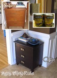 Super Easy Way To Transform Update Wood Stained Furniture Minwax Polyshades Polyshades Staining Furniture Furniture Makeover Staining Wood