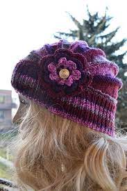 Strickmutze In Blume Mutze Hut Schone Warme Herbst Accessoires Damenbekleidung Accessoires Blume Herbs Winter Hats For Women Hats For Women Winter Hats