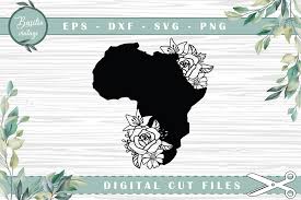 Download Africa Map Floral Silhouette Cutfile Graphic By Basilio Vintage Creative Fabrica SVG Cut Files