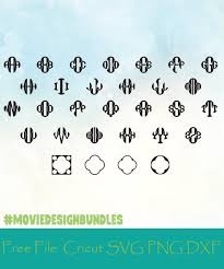Download Clover Monogram 3 Letter Alphabet Letters Free Designs Svg Png Dxf For Cricut Movie Design Bundles