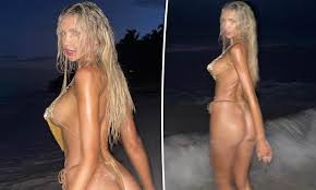 Model Gabrielle Epstein sets pulses racing in G-string swimsuit | Daily  Mail Online