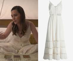 Love Quinn Fashion Clothes Style And Wardrobe Worn On Tv Shows Shop Your Tv In 2020 Lace White Dress Lace Dress Dresses