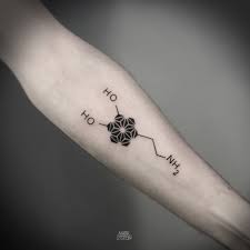 Done by koit, tattoo artist based in berlin. Geometric Tattoos By Mark Ostein Interpretation Of Dopamine Formula