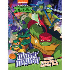 Printable ninja turtles coloring pages are a fun way for kids of all ages to develop creativity, focus, motor skills and color recognition. Rise Of The Teenage Mutant Ninja Turtles Mutant Mayhem Deluxe Colouring Book Big W