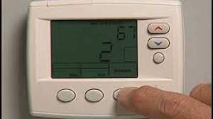 You need to press and hold the menu and upper arrow button for 3 seconds. How To Unlock Emerson Thermostat Tips And Tricks