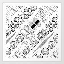 New users enjoy 60% off. Sushi Coloring Art Print By Marketastengl Society6