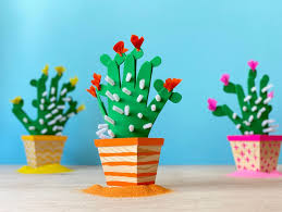 1) draw a rectangle that will define the conditional proportions and boundaries of the chosen drawing. Diy Handprint Cactus Fun365