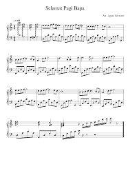 Selamat Pagi Bapa Sheet Music For Piano Solo Musescore Com