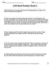 Lcm Word Problems In 2020 Word Problems Words Lcm