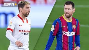 The match will take place at the nou camp at 3 p.m et. In Spanish Sevilla Vs Barcelona Semifinal Partido De Ida Copa Del Rey Espn Deportes