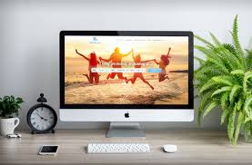 An Apple Imac Mockup With 5k Lcd Placed On The Home Workstation Table Clock And Plants Are Giving It Very Close To Nat Mockup Design Imac Personal Blog Design