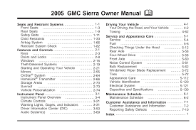 Maybe you would like to learn more about one of these? Https My Gm Com Content Dam Gmownercenter Gmna Dynamic Manuals 2005 Gmc Sierra 1500 2005 Gmc Sierra Owners Pdf