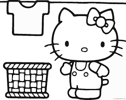 Hello kitty at the beach printable coloring page. Hello Kitty Coloring Pages Cartoons Hello Kitty Cl38 Printable 2020 3172 Coloring4free Coloring4free Com