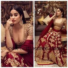 Jhanvi kapoor is an indian actress and model. Janhvi Kapoor In Heavy Lehenga Saree Blouse Patterns