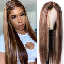 Women ladies brown gradient real natural wavy hair blonde long curly wig lr. Beautyforever Blonde Highlight Piano Color Hand Tied Lace Wig 412 Best Human Hair Wig Long Straight Hair 150 Density