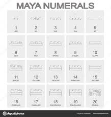 Vector Icon Set Mayan Numerals Glyphs Your Design Stock