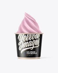 Ice Cream Cup Mockup In Cup Bowl Mockups On Yellow Images Object Mockups Mockup Free Psd Ice Cream Cup Mockup