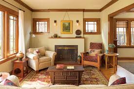 Putting The Bungalow Back Craftsman Living Rooms Craftsman Home Decor Bungalow Living Rooms